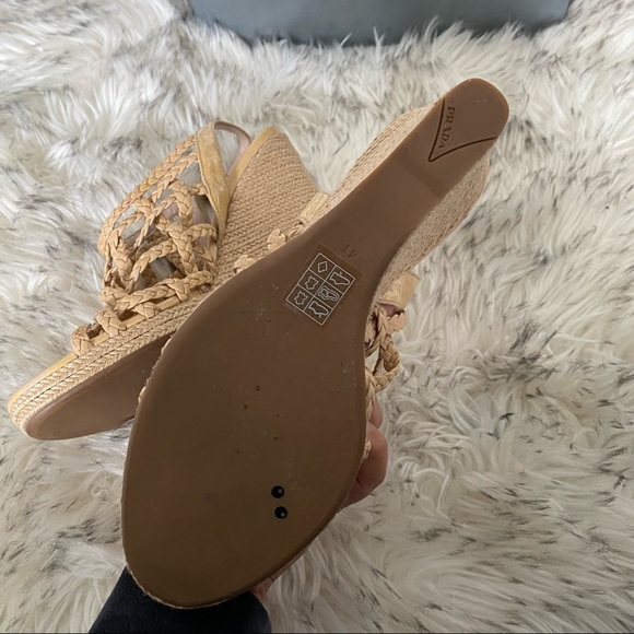 Prada Wedge heeled Sandals S9 - Picture 6 of 8
